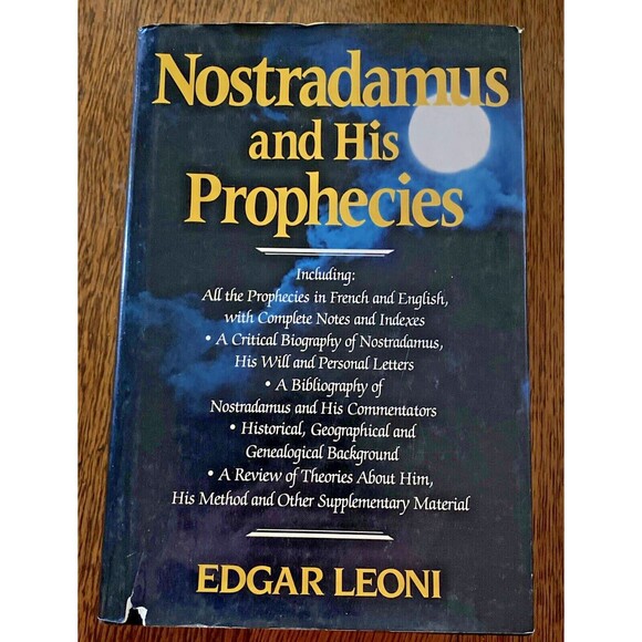 Nostradamus and His Prophecies - Edgar Leoni, hardcover 1982 Dustjacket - Picture 1 of 10